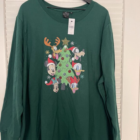 Lane Bryant Green Disney Christmas Sweater NWT - Picture 1 of 4